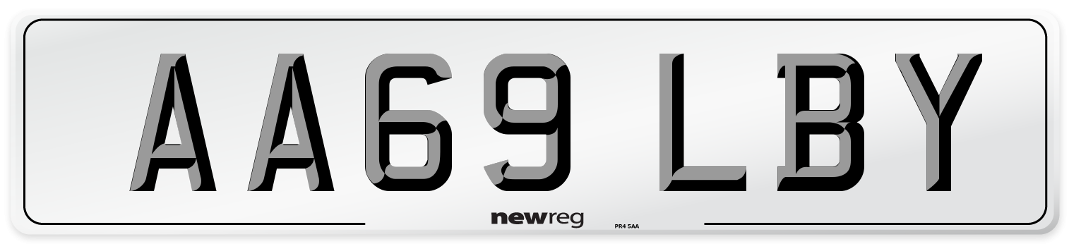 AA69 LBY Number Plate from New Reg